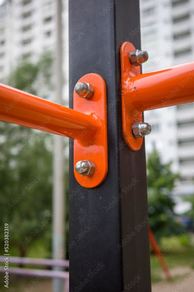 fixing the horizontal bar on the playground fixing the horizontal bar on the playground