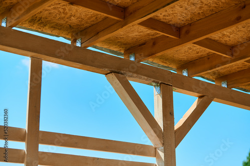 Wooden canopy ceiling frame