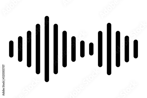 Sound wave illustration. Radio wave. Vector.