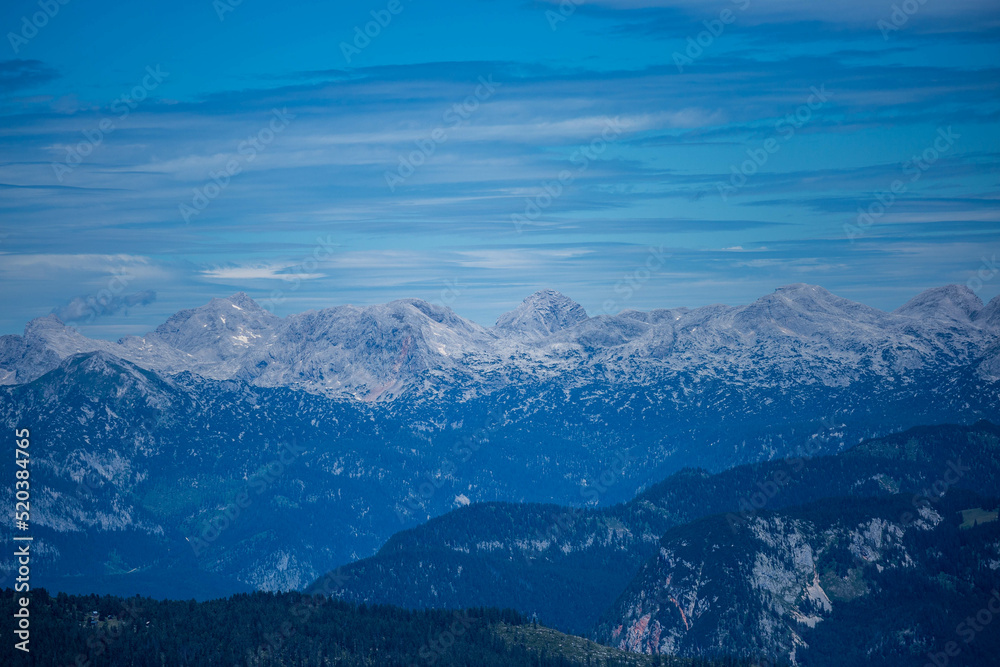 Alps of beautiful view in Schafberg by Sankt Wolfgang im Salzkammergut, Austria, nice place of views