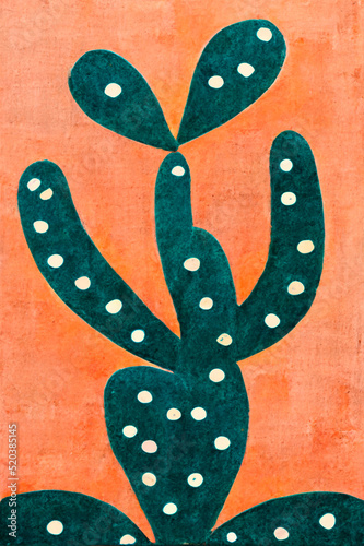 Abstract Cactus Illustration