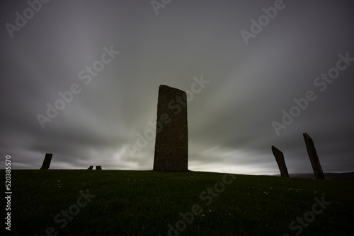 Standing stones of Stenness, Orkney. Neolithic Stone Circle, Scotland photo