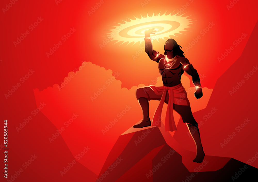 Lord Krishna holding Sudarshan Chakra Stock Vector | Adobe Stock