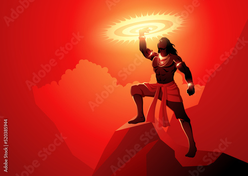 Lord Krishna holding Sudarshan Chakra