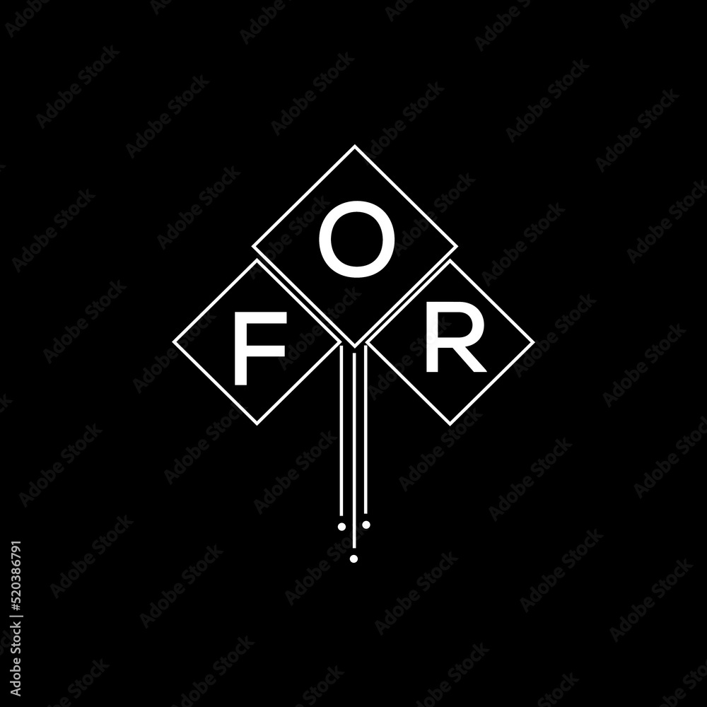 FOR letter logo design with white background in illustrator, FOR vector ...
