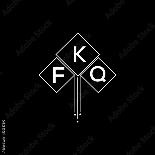 FKQ letter logo design with white background in illustrator, FKQ vector logo modern alphabet font overlap style.
 photo