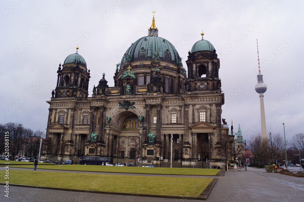 Berlin, Germany: facade of Berlin Cathedral, Evangelical church on the museum island 