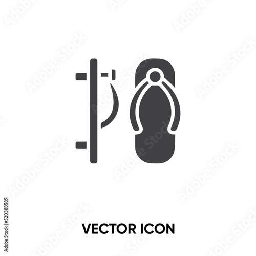 Geta vector icon . Modern, simple flat vector illustration for website or mobile app. Sandal symbol, logo illustration. Pixel perfect vector graphics	
