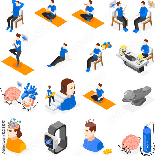 Meditation Mindfulness Icon Set