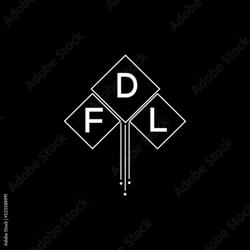 FDL letter logo design with white background in illustrator, FDL vector logo modern alphabet font overlap style.
 photo