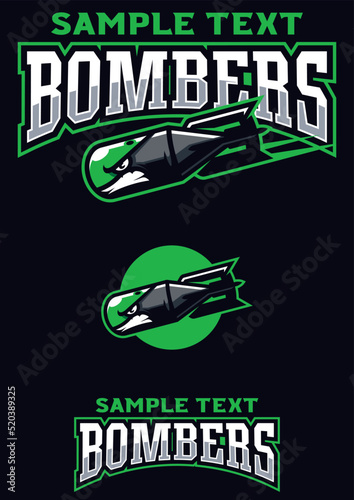 Print op canvas Bombers Team Mascot