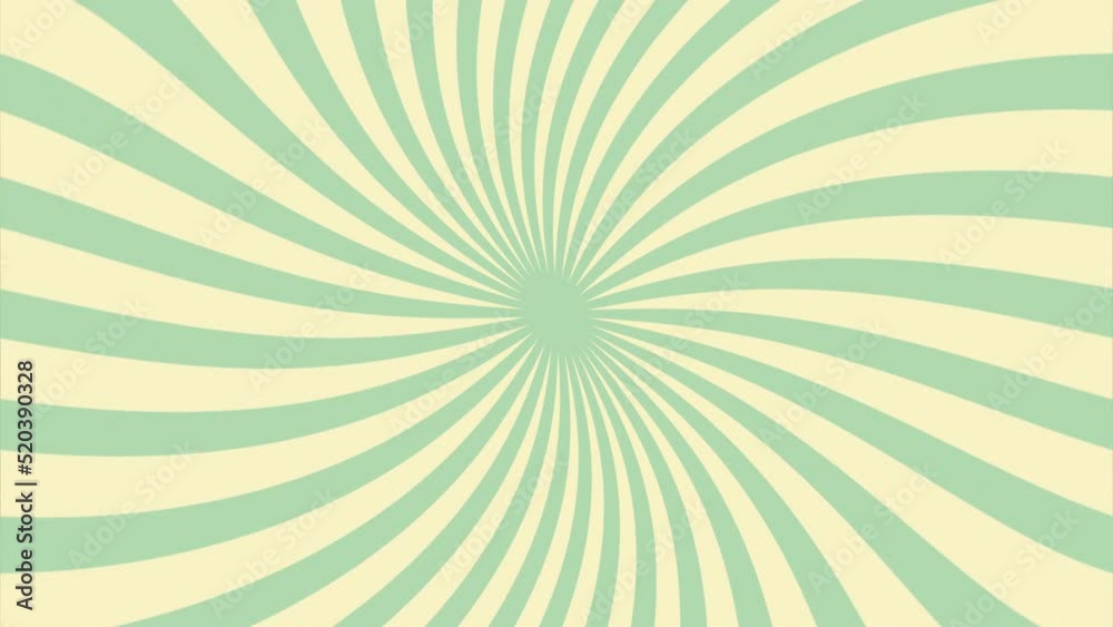 Green Groovy Sunburst Stripes Animation Background, Seamless Loop. Retro 70s Inspired Swirl Motion Graphics, Vintage Grunge Sun Bursts, 4k Video Green Groovy Sunburst Stripes Animation Background, Seamless Loop. Retro 70s Inspired Swirl Motion Graphics, Vintage Grunge Sun Bursts, 4k Video