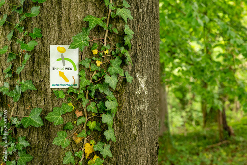 Hiking trail marker sign for the 