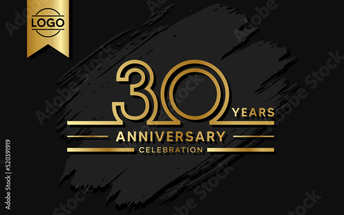 30 year anniversary celebration design template. vector template illustration