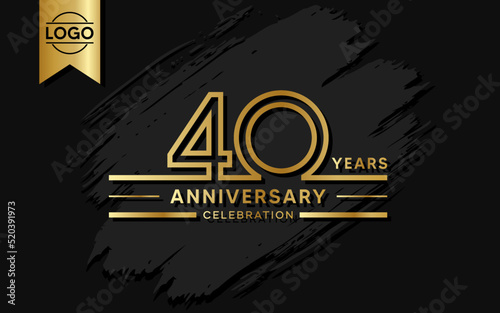40 year anniversary celebration design template. vector template illustration
