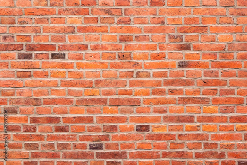 Full frame background image of a red brick wall