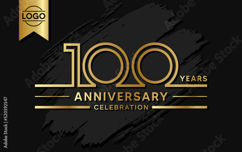 100 year anniversary celebration design template. vector template illustration
