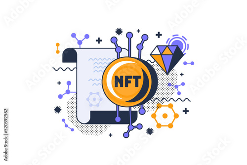 Nft certificate crypto sold and trading vector