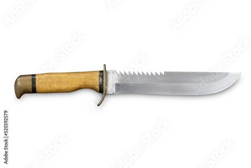 hunting knife with cartilage cutter isolate on white background