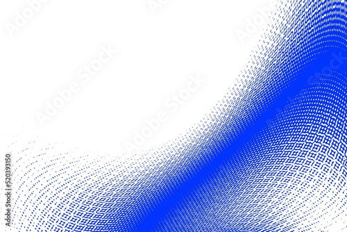 Abstract Blue Pattern with Wave. Aquamarine Smoke. Spotted Dotted Texture. Raster. 3D Illustration