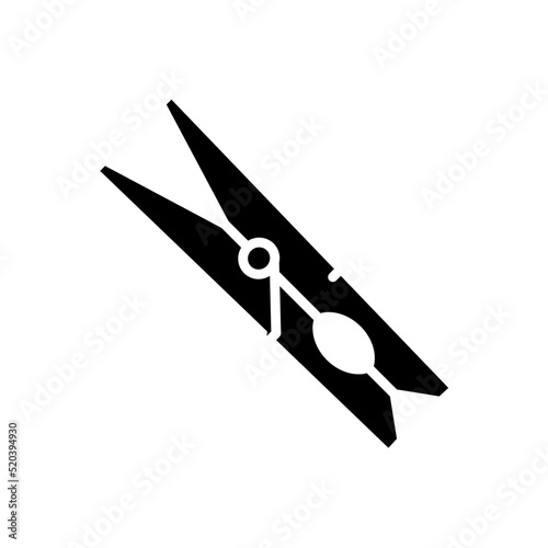 clothespin on white background