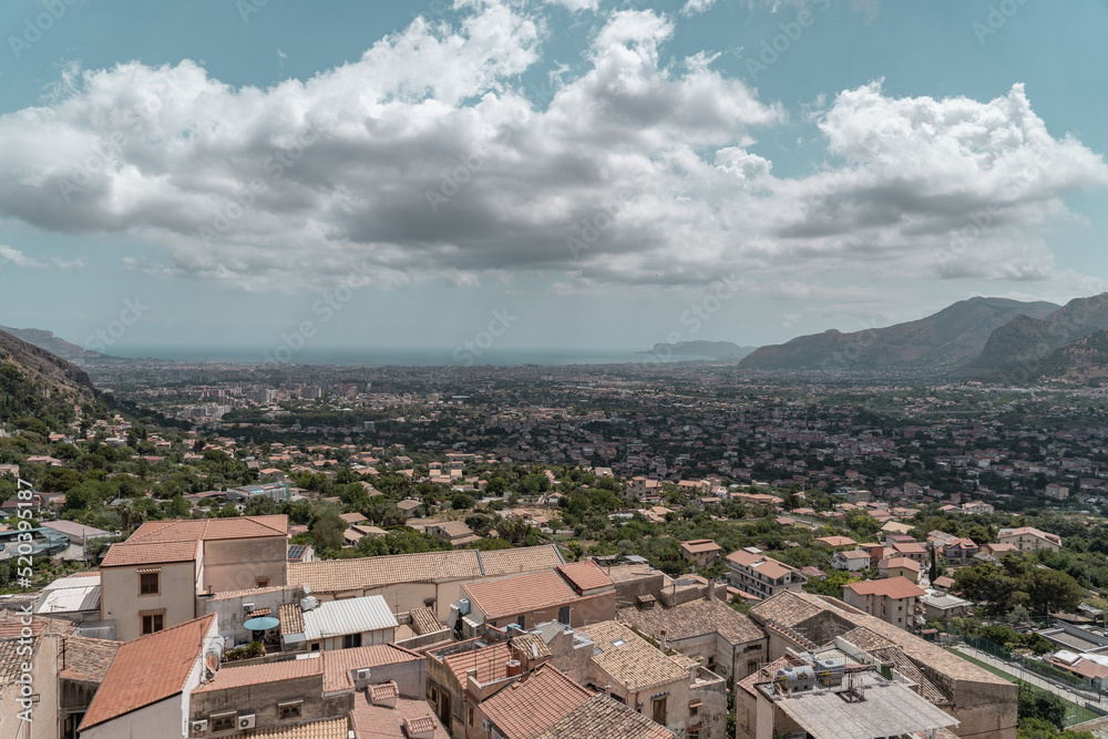 Beautiful view over Palermo in Sicily