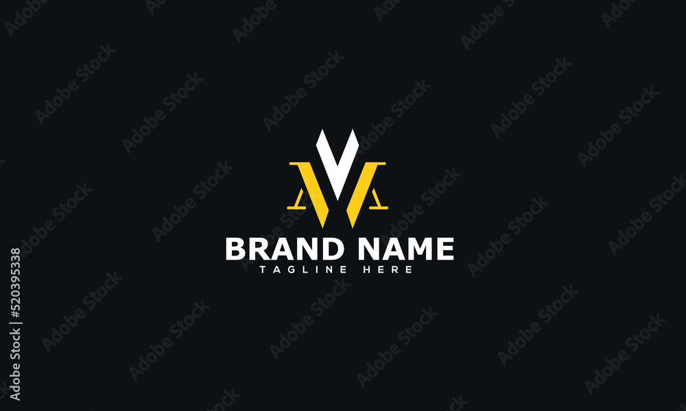 Logo design letter MV . Elegant modern. Vector template. Stock Vector ...