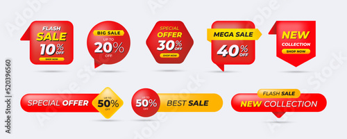 Sale banner template design, Mega sale special offer. tags colorful collection