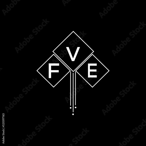 FVE letter logo design with white background in illustrator, FVE vector logo modern alphabet font overlap style.
 photo