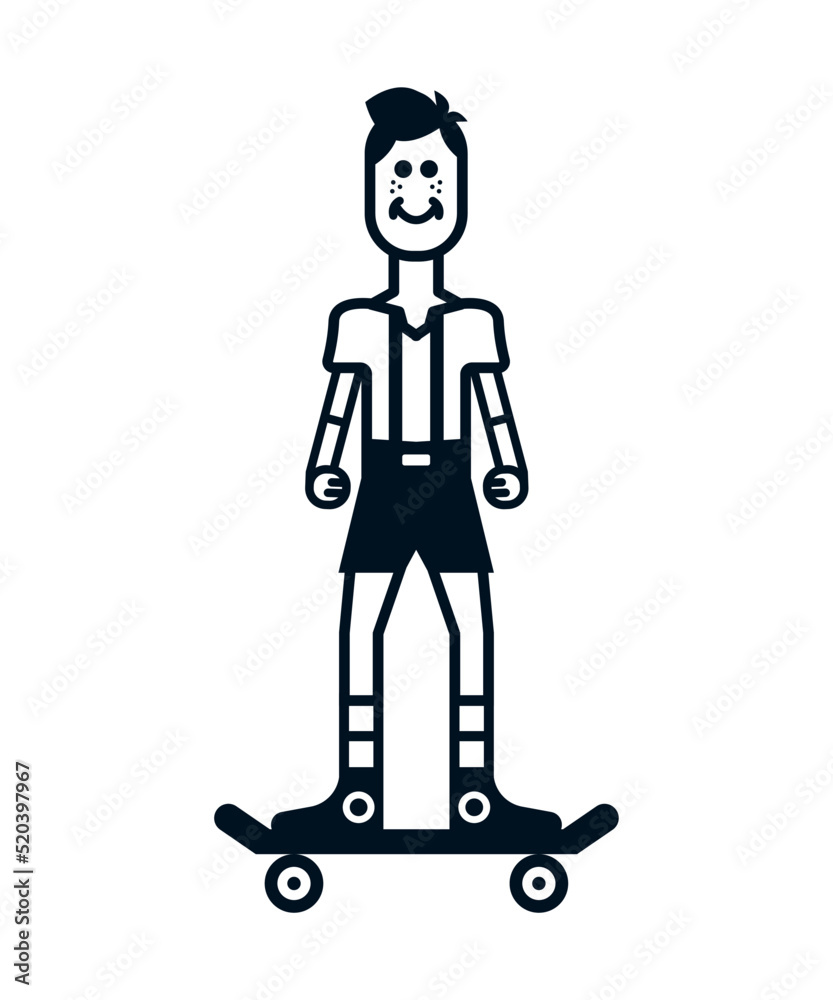 Geometric people of various professions and social groups. Monochrome character in an unusual design. Geometric people of various professions and social groups. Monochrome character in an unusual design.