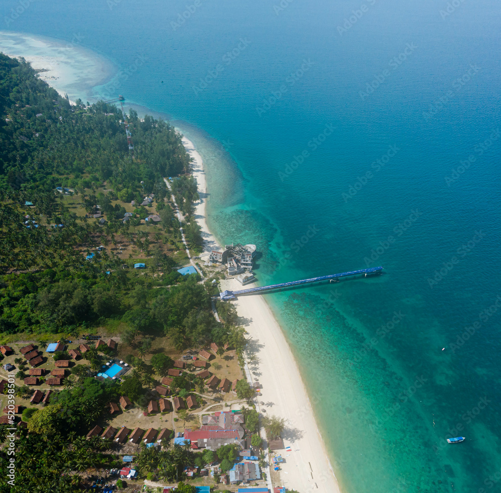 The beauty of Besar Island (Pulau Besar or Pulau Babi Besar) in Mersing, Johor, Malaysia