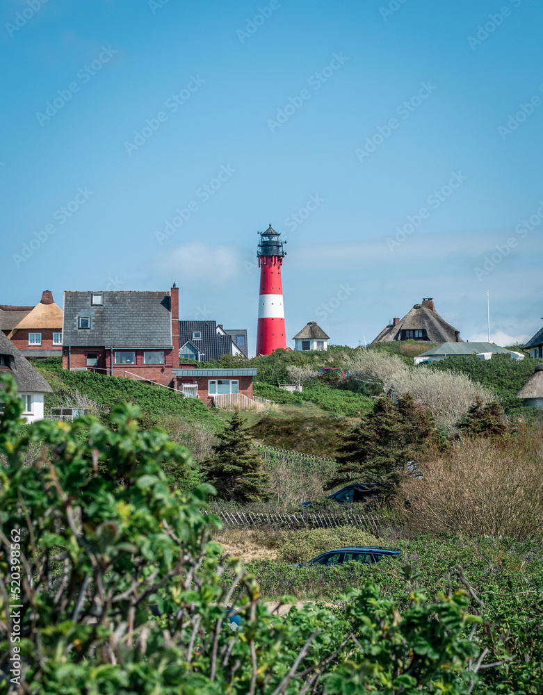 Lighthouse Hoernung Hornung on the island of Sylt, Schleswig-Holstein, Germany
