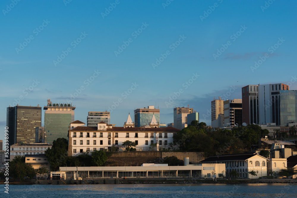 Rio de Janeiro Downtown Skyline With Benedictine Monastery in Front