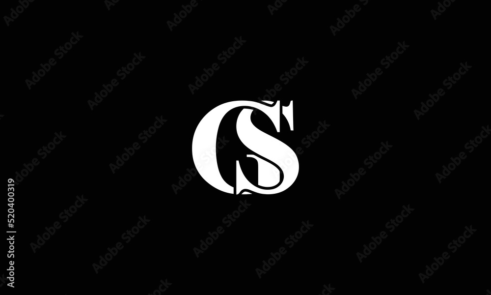 Initial based clean and minimal letter. GS logo creative and monogram ...
