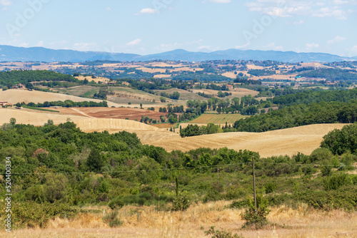 The Tuscan countryside between Siena and Montepulciano, Italy