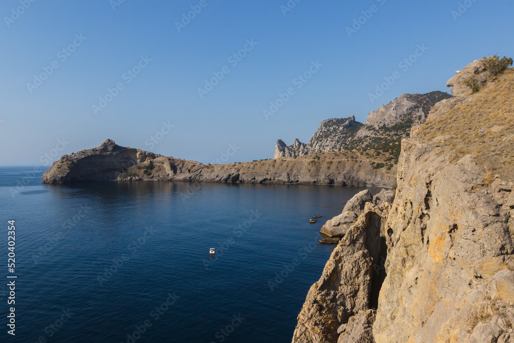 View of the rocks of the Black Sea from the Golitsyn trail