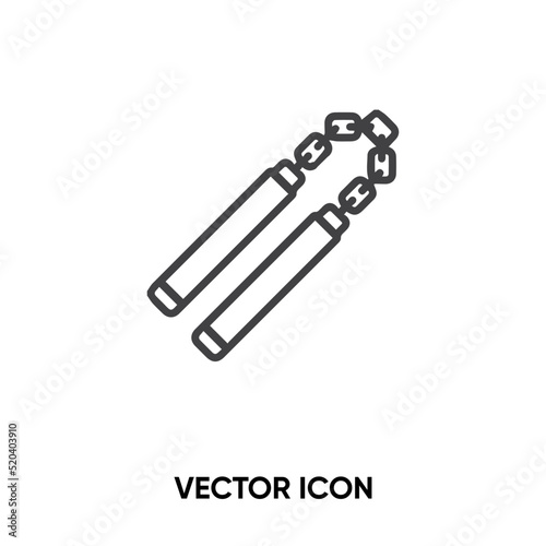 Nunchaku vector icon. Modern, simple flat vector illustration for website or mobile app. Japanese symbol, logo illustration. Pixel perfect vector graphics	