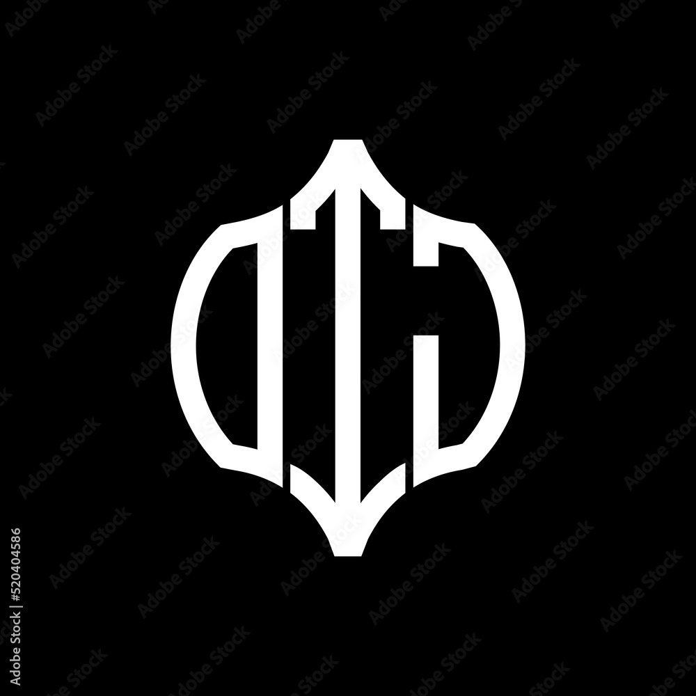 OTZ letter logo. OTZ best black background vector image. OTZ Monogram ...