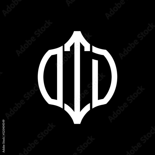 OTD letter logo. OTD best black background vector image. OTD Monogram logo design for entrepreneur and business.
 photo