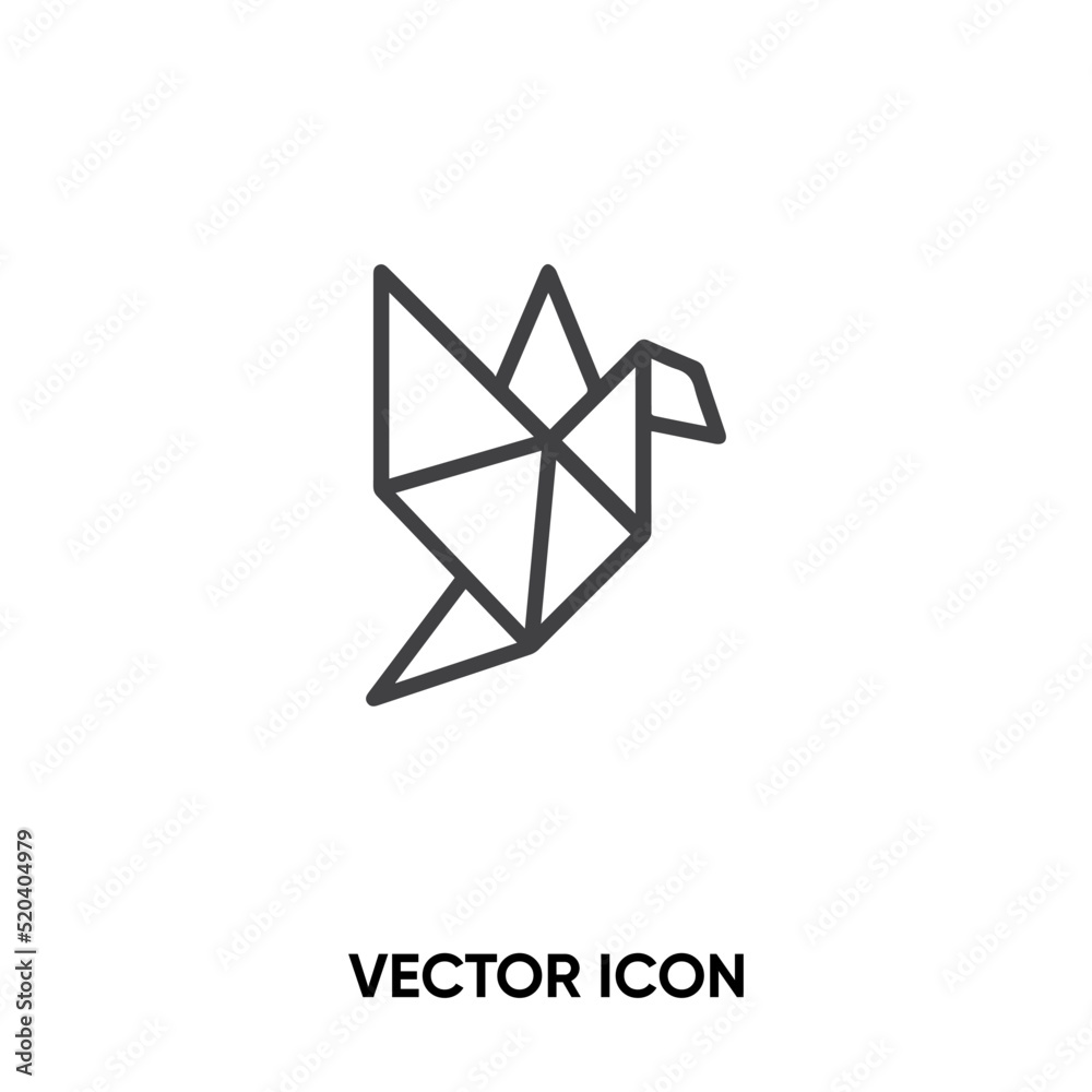 Origami vector icon. Modern, simple flat vector illustration for website or mobile app. Japanese art symbol, logo illustration. Pixel perfect vector graphics Origami vector icon. Modern, simple flat vector illustration for website or mobile app. Japanese art symbol, logo illustration. Pixel perfect vector graphics