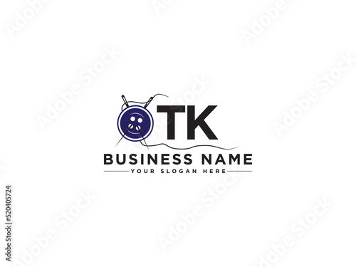 Letter TK Logo Design, Creative Tk kt Logo Icon Vector Art For Your Tailor Shop Or Business
