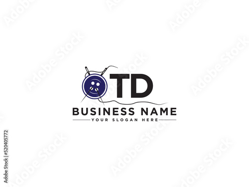 Letter TD Logo Design, Creative Td dt Logo Icon Vector Art For Your Tailor Shop Or Business