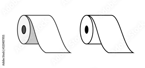 Toilet Paper Icon Sign Vector Illustration Isolated on White