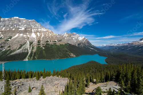 Beautiful Peyto Lake in Banff National Park along the Icefields Parkway in Alberta, Canada
