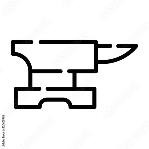 Anvil a heavy iron block with a flat top and concave sides