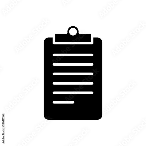Clipboard, dokument, tekst - ikona wektorowa