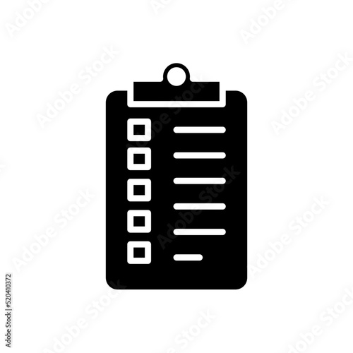 checklist , Clipboard, dokument, tekst - ikona wektorowa, lista kontrolna