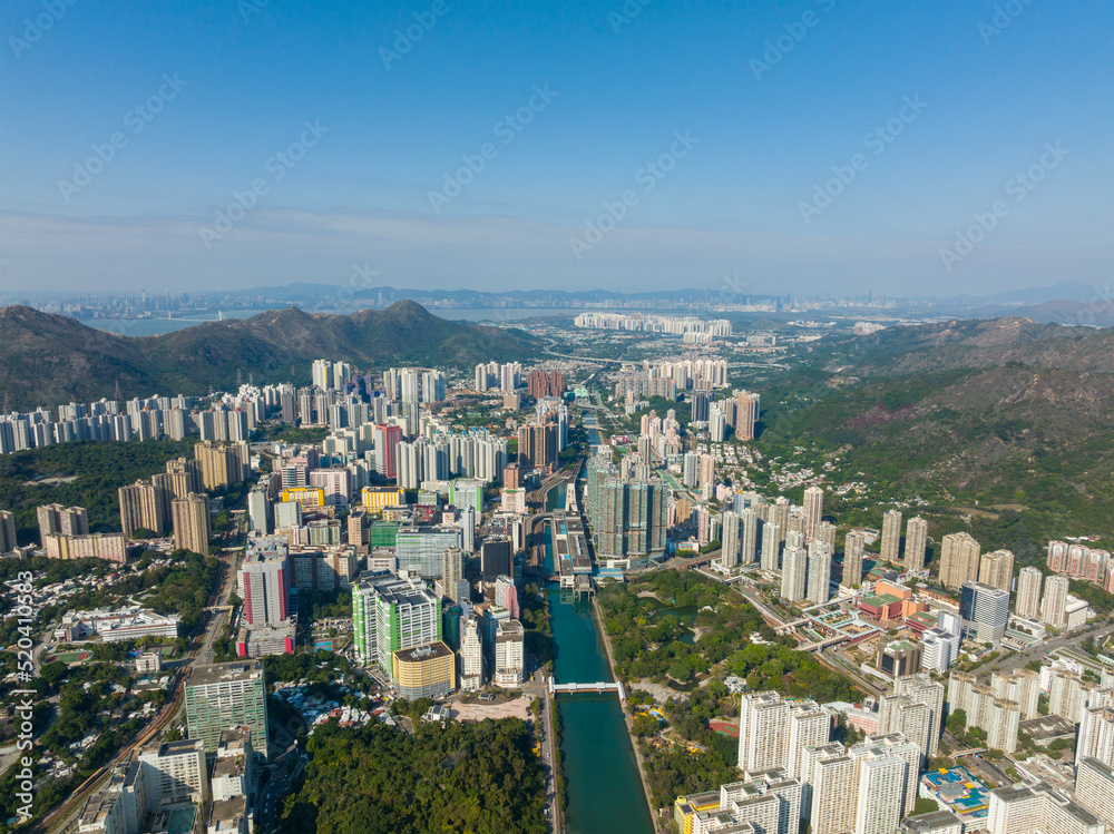 Tuen Mun, Hong Kong Top view of Hong Kong residential district