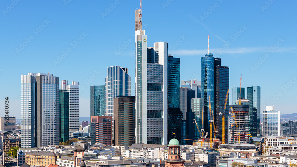 Frankfurt am Main, Ansicht vom Domturm, 22.04.2022.