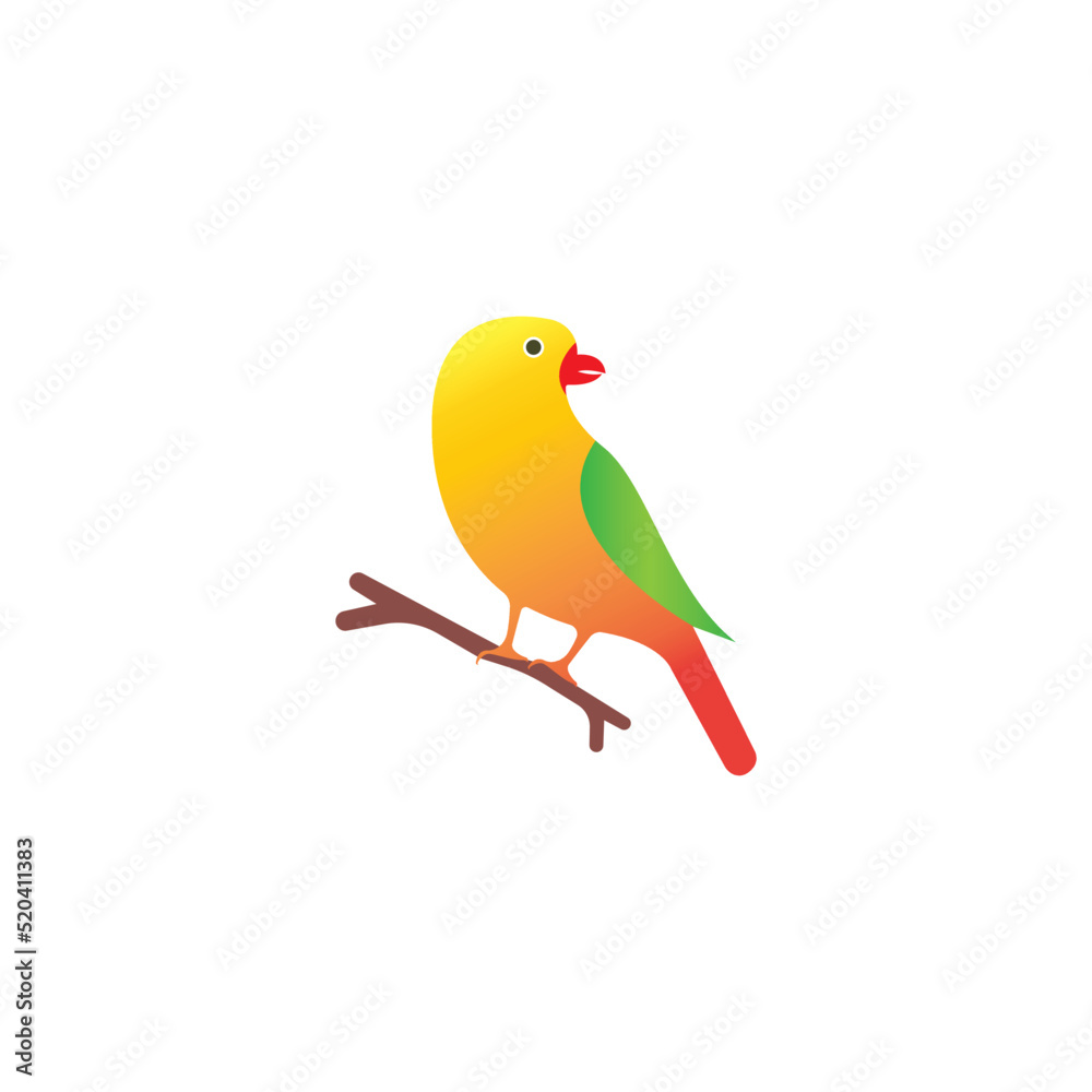 Beautiful lovebird icon